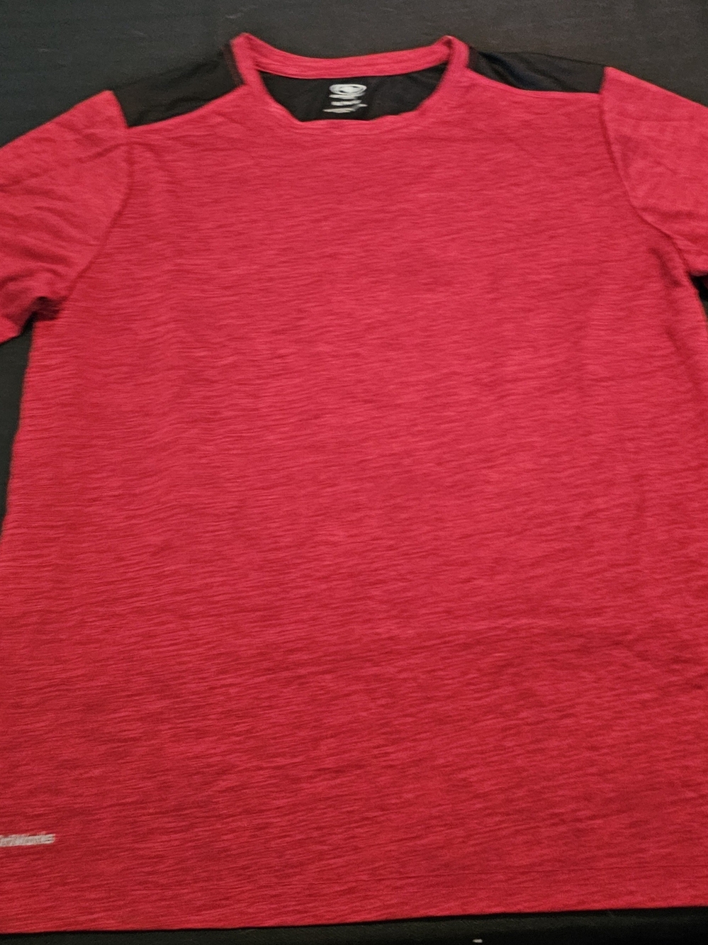 Athletic Works Red Short Sleeve Tee with Black Accents
